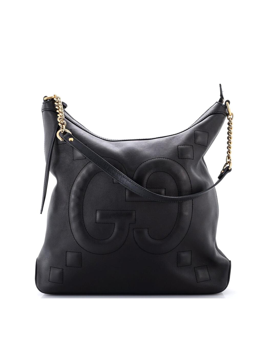 Gucci Apollo Hobo Gg Embossed Calfskin #374327G10B